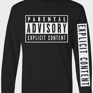 Parental Advisory Graphic Tee Long Sleeve